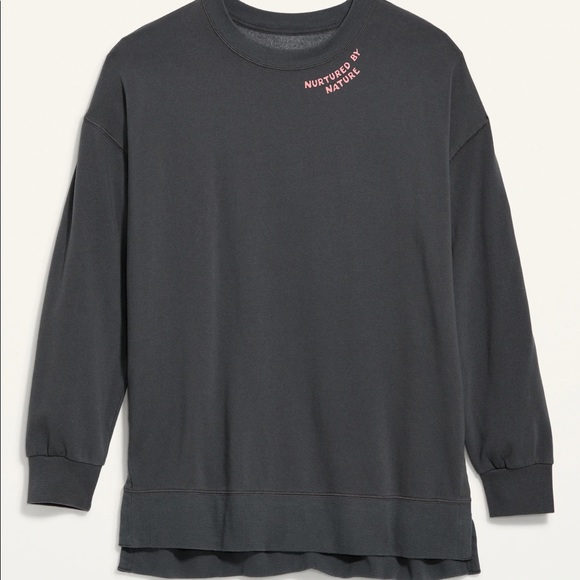 Old Navy Vintage Long-Sleeve French-Terry Tunic Sweatshirt size medium TALL - Picture 5 of 5